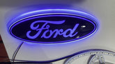 9 inch LED Emblem Blue Chrome Housing For Ford Truck F150 05-14